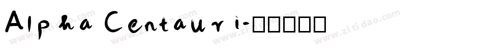 Alpha Centauri字体转换